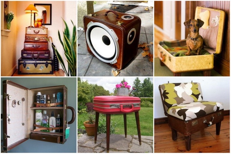 Making furniture from old suitcases with our own hands