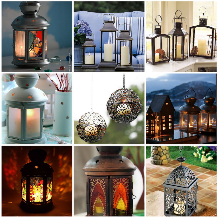Photo of candle lanterns that you can do with your own hands or decorate bought in the store