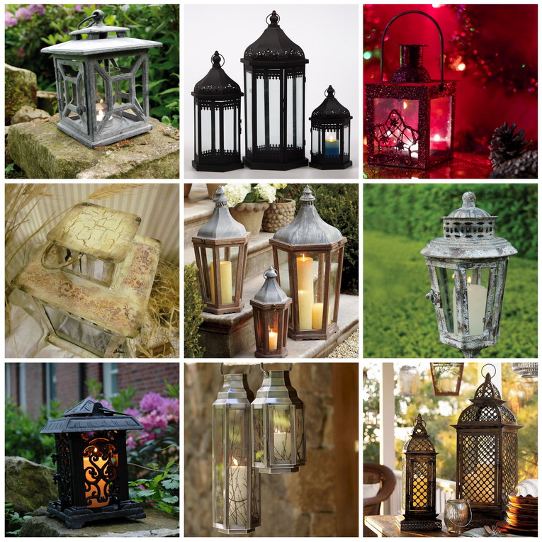 Beautiful candle lanterns to decorate the garden and apartment photo