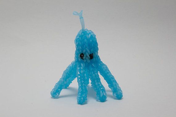 blue octopus of rubber bands 