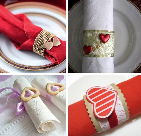 We decorate with hearts devices for a romantic dinner on March 8