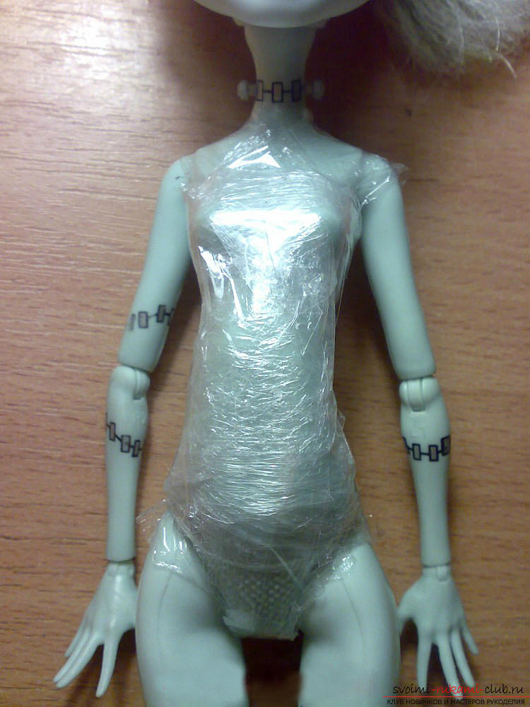 Препоръки за изграждане на модел на дрехи за кукла от чудовище по метода на хакни. Снимка # 3