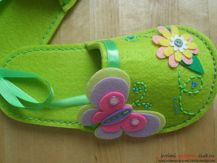 Pattern of interesting children's slippers. Photo # 2
