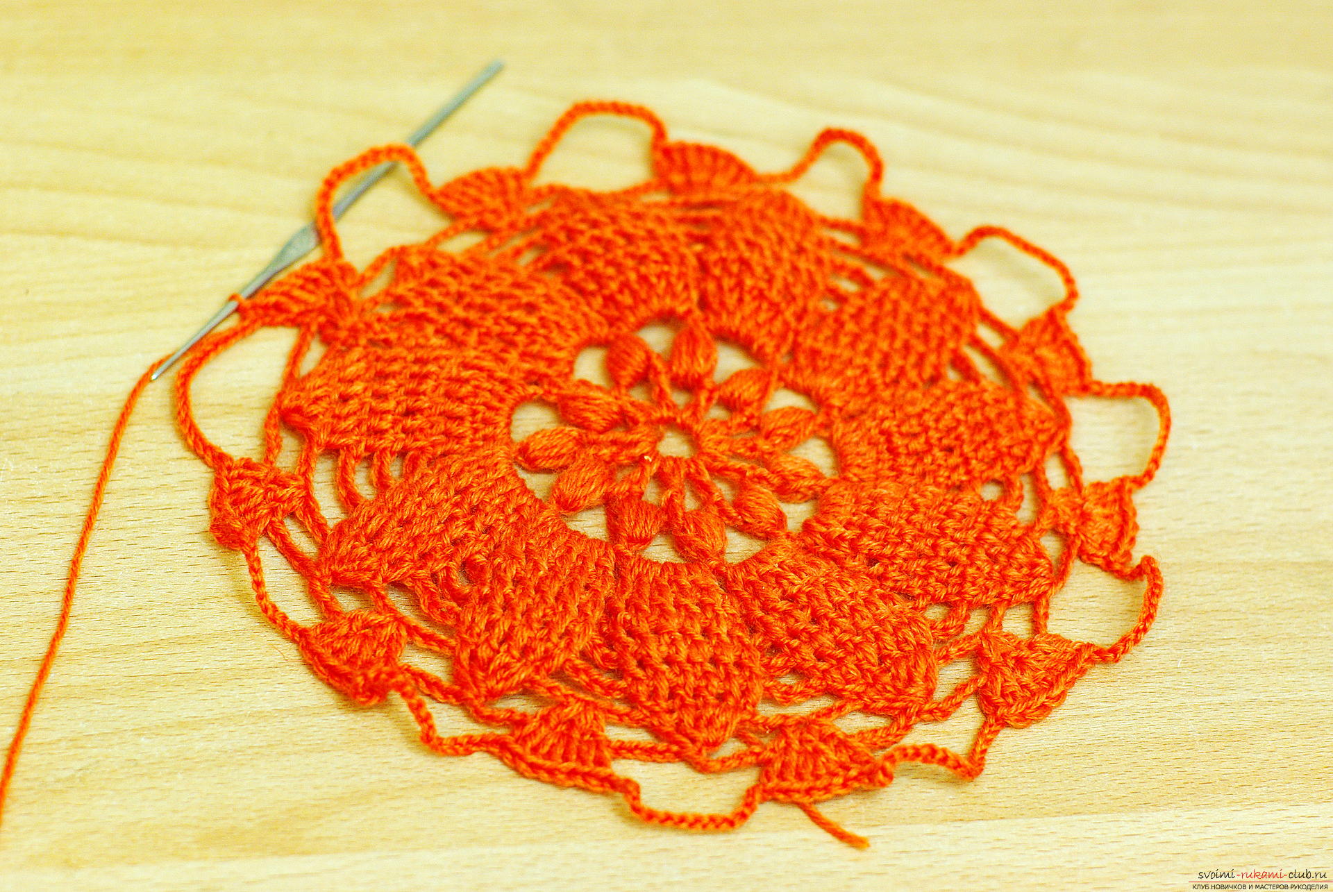 Photo to a lesson on crochet napkins. Photo №8