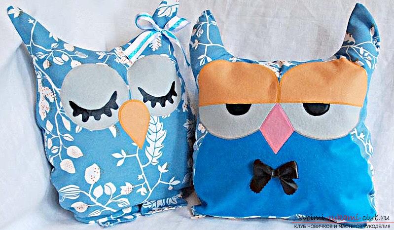 How to make a pillow in the shape of an owl on New Year's Eve ?. Photo №1