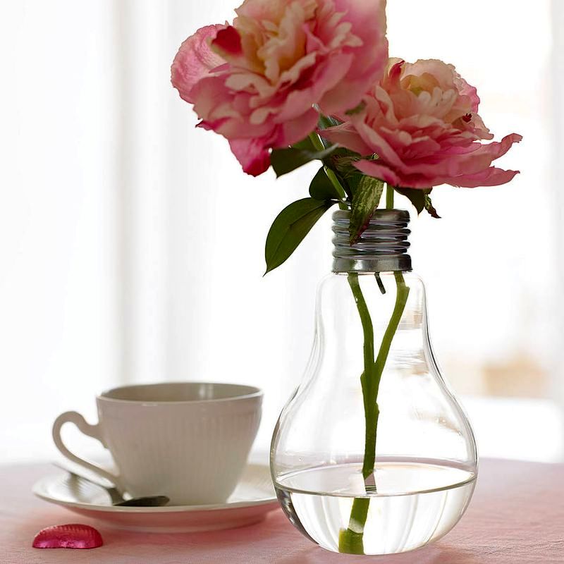 Váza - řemesla z žárovky