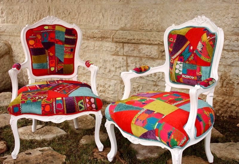 Stühle im Patchwork-Stil