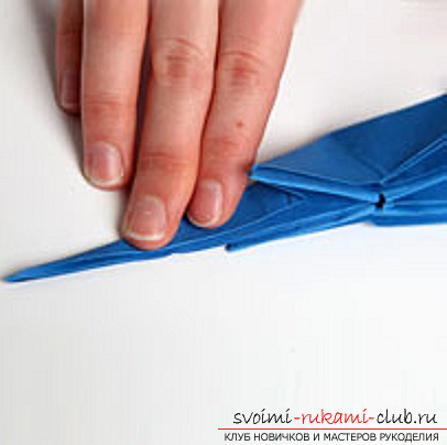 Blue dragon origami. Photo №28
