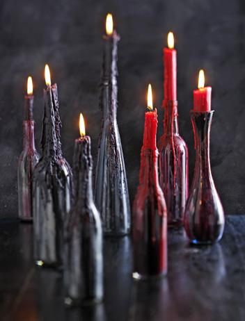 Kerzenständer aus Flaschen