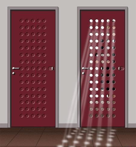 creative doors with holes