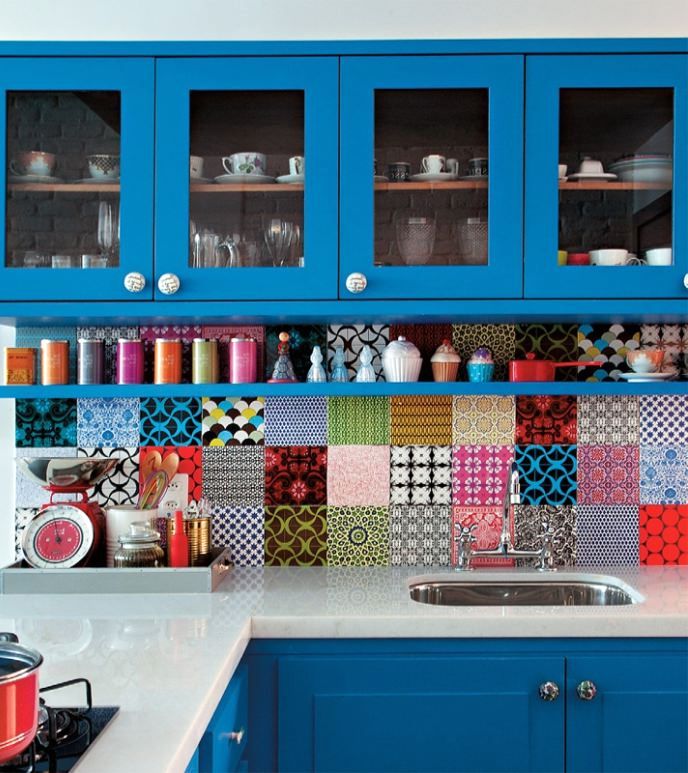  Zástěra mozaiky v kuchyni na patchwork