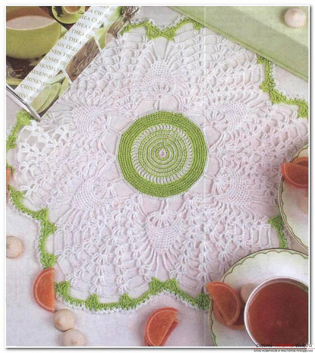 crocheted beautiful napkin for home. Photo №1