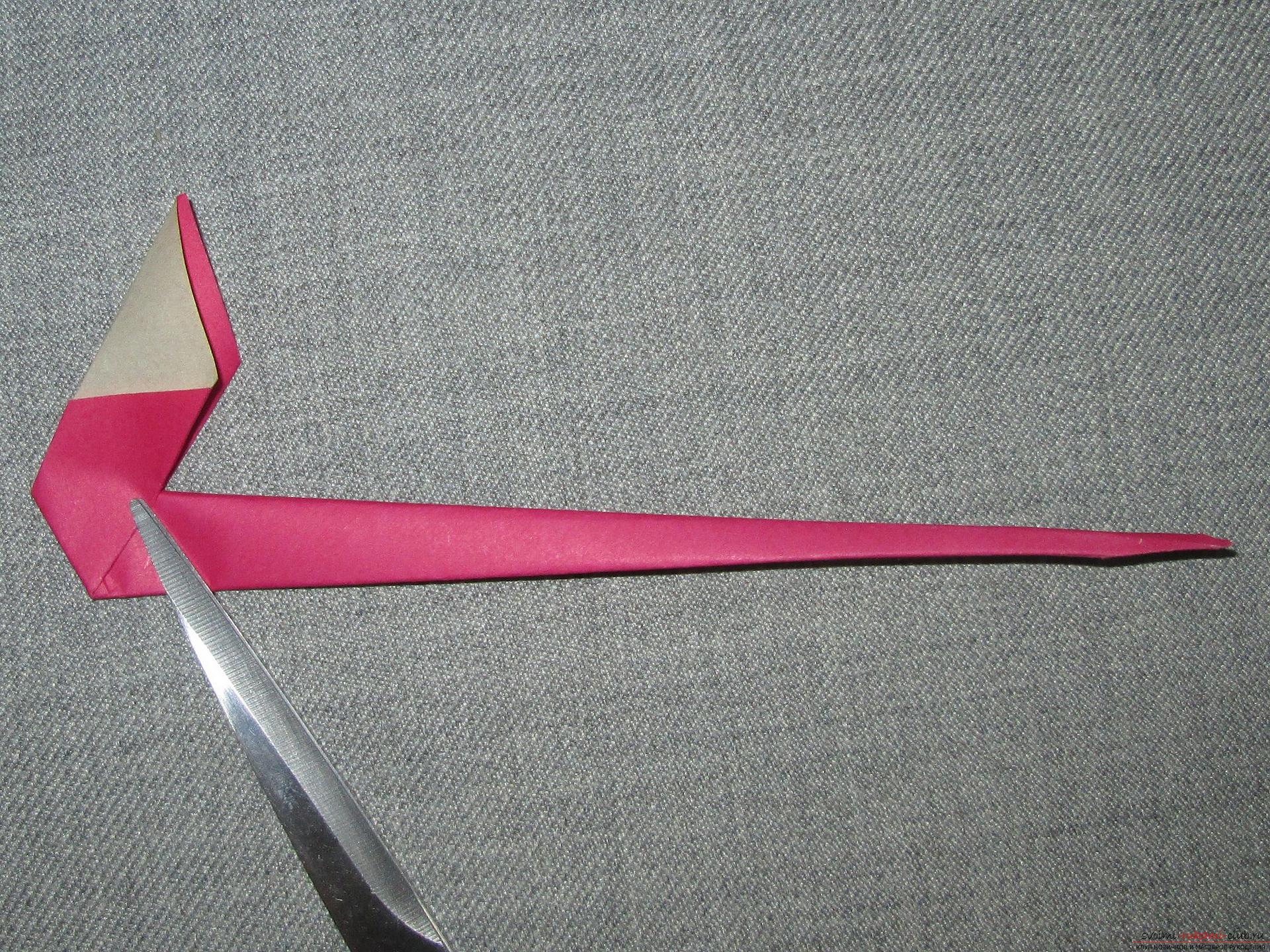 This detailed workshop of origami for children of 8 years will teach how to make an origami snake made of paper .. Photo # 8