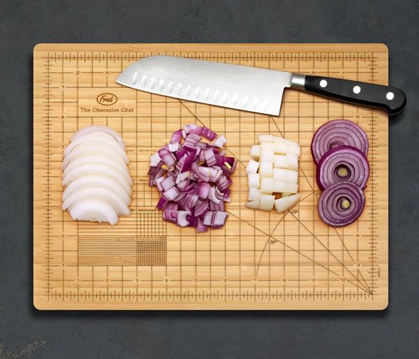 cutting boards with a linear grid