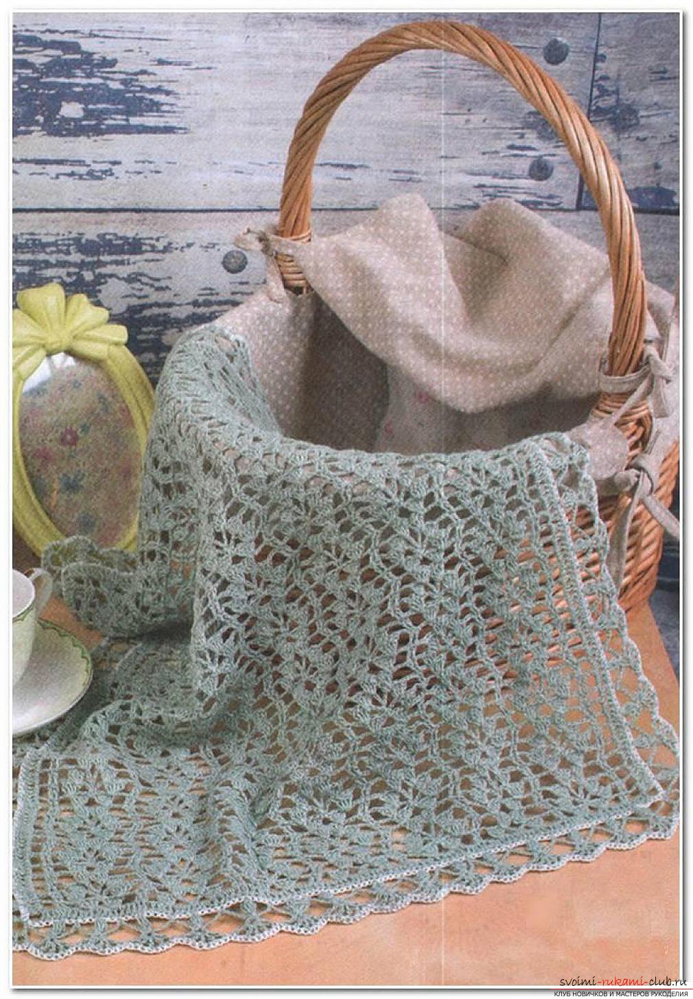Crocheted air napkin for home. Photo №1