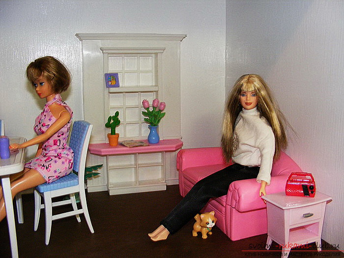 Doll house with their own hands easily and quickly. Photo number 12
