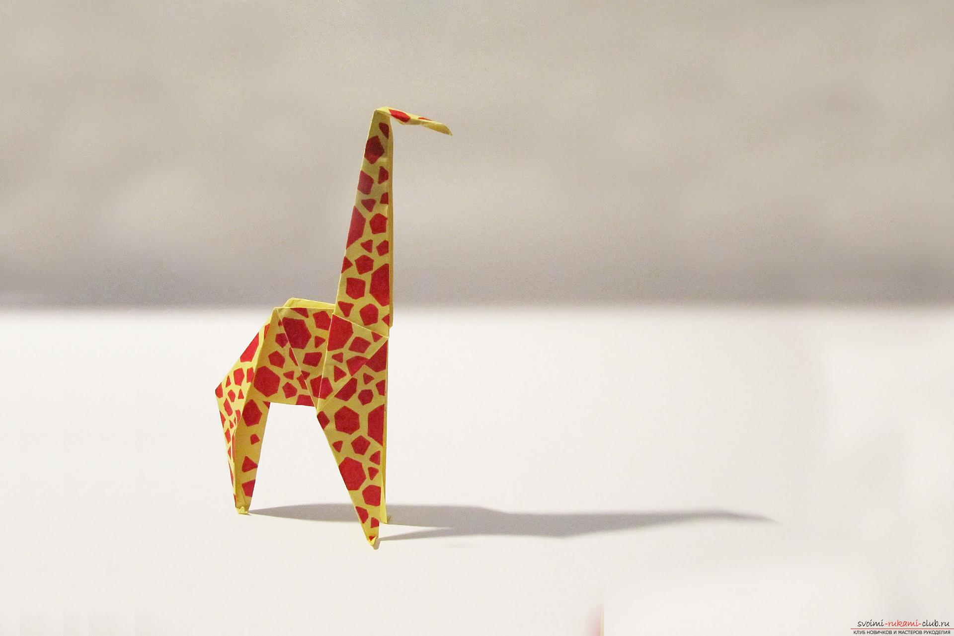 Как да направите жираф в оригами техника. Снимка №6