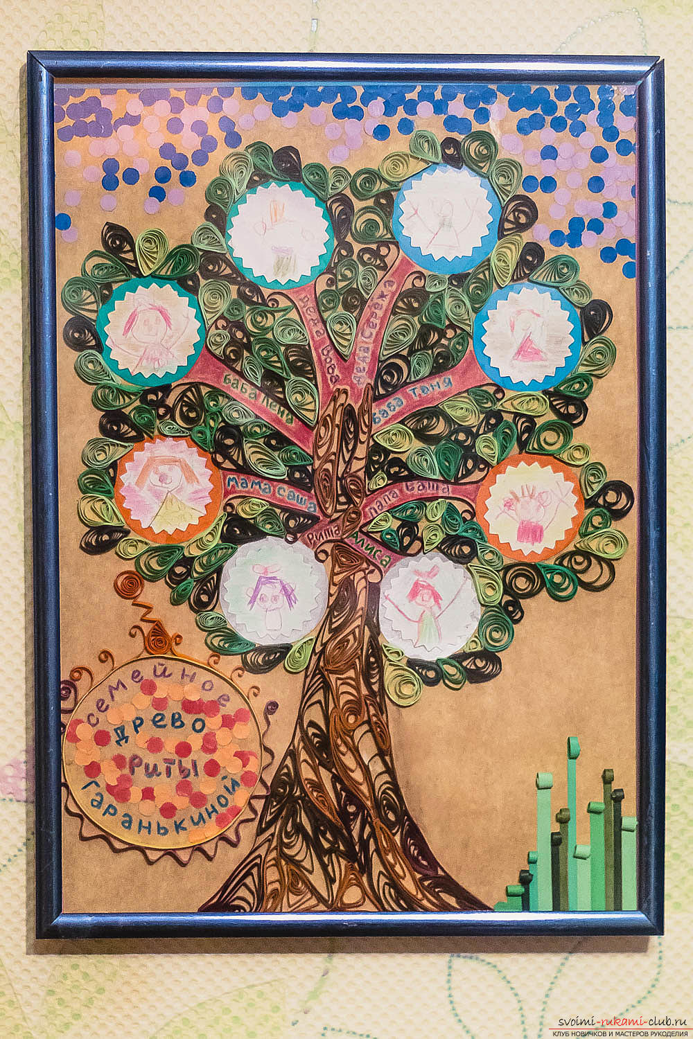 family tree, family tree by own hand, tree quilling, family tree, master class of wood. Photo Number 14