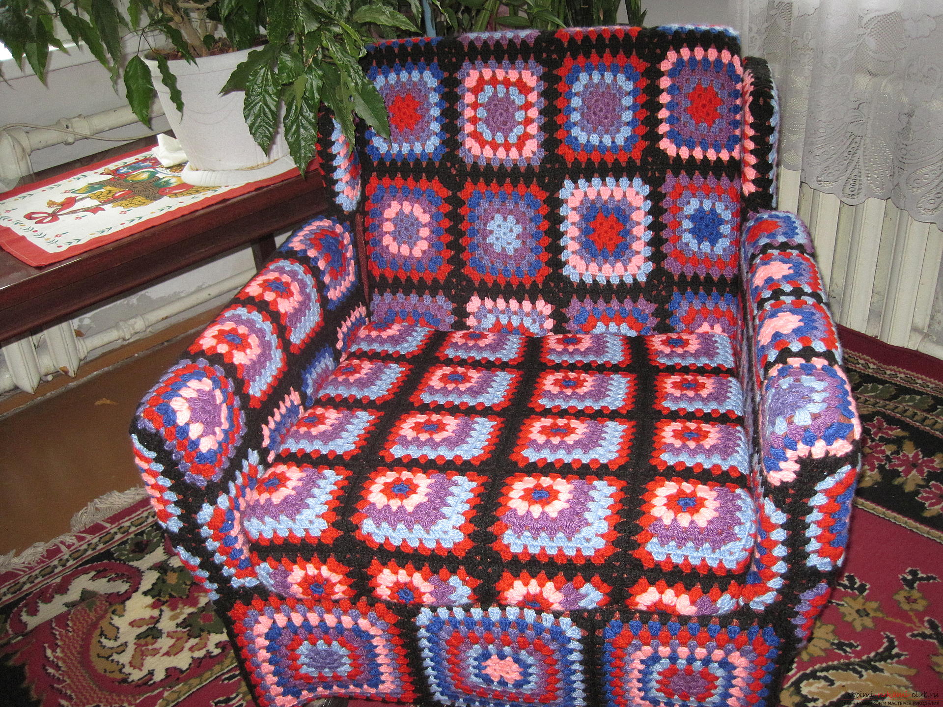 Creative use of grandmother's squares. Photo №1