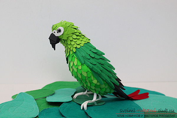 The lesson of creating a bird of paper in the style of origami. Tips and photos .. Photo # 2