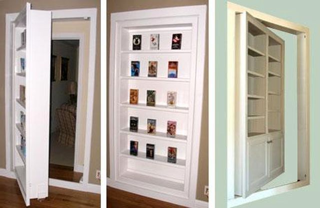 A convenient and unusual bookcase-door