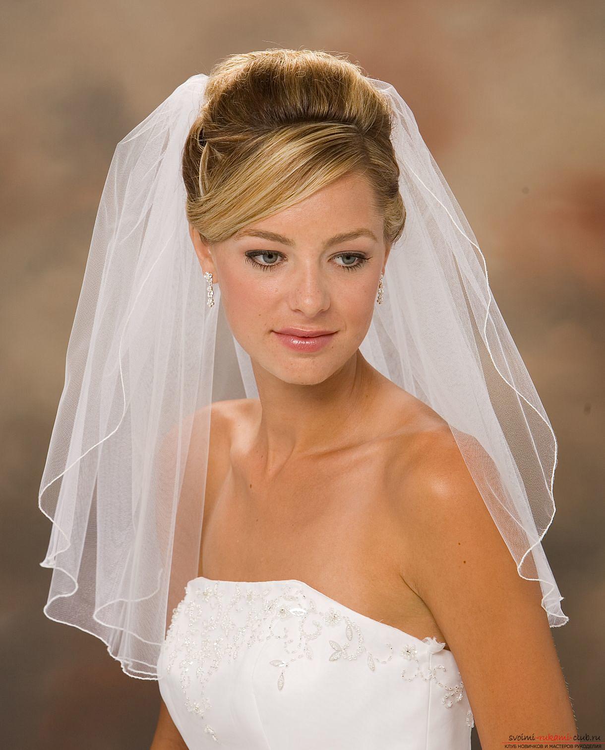 Hairstyles for the bride for the wedding with the veil. Photo №4