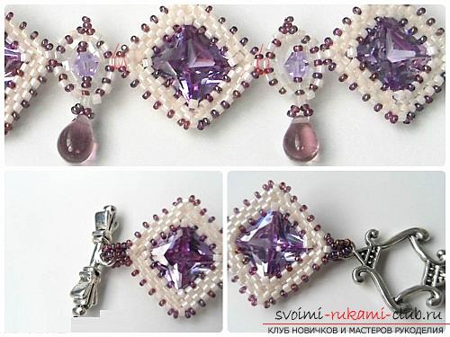 How to weave from beads, lessons with step-by-step photo creation of beautiful bracelets for beginners, tips and instructions for beading. Photo number 12