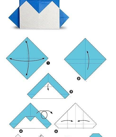 Origami Eine Figur Des Pinguins