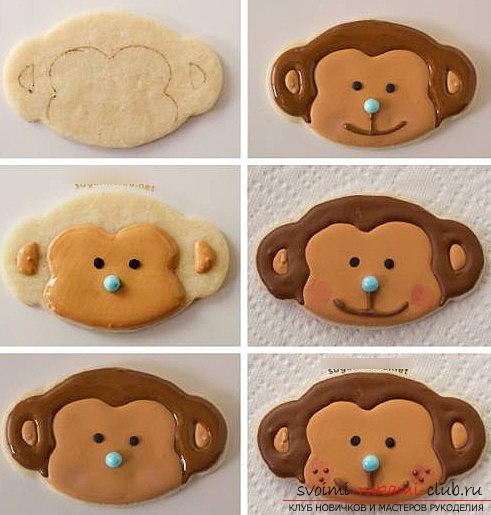 Pastry biscuits of monkeys for the new year - a master class in 2016 with their own hands. Photo №1