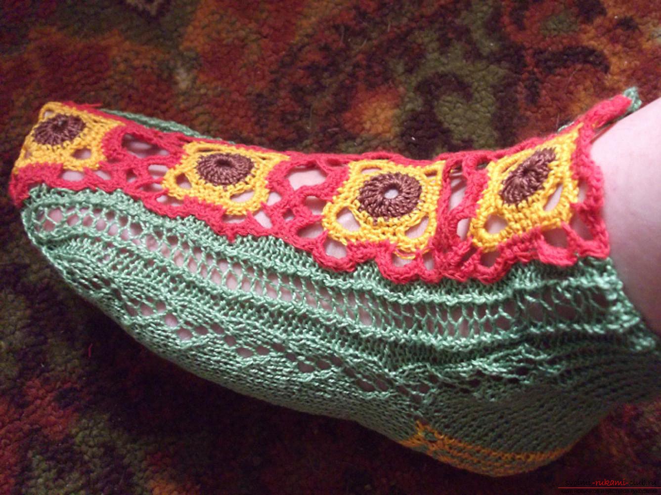 crocheted beautiful home-made socks. Photo №6