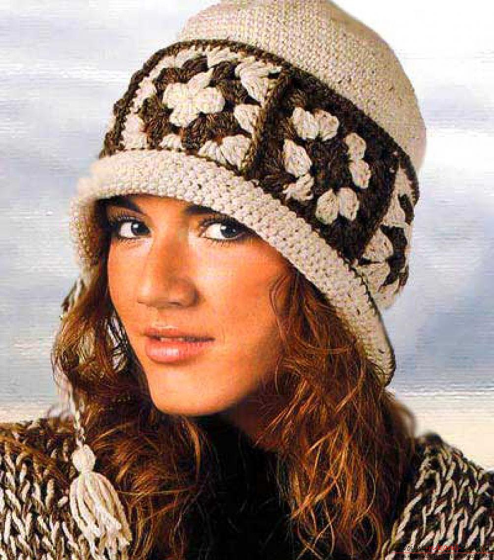crocheted stylish female hat. Photo №4