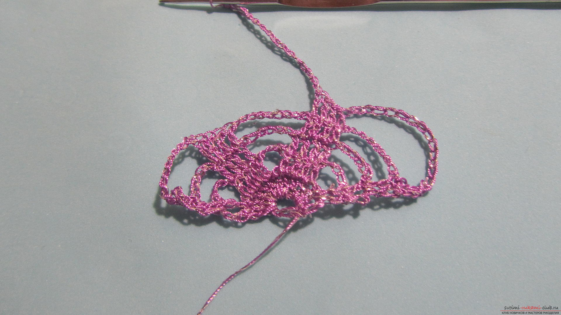This master class with a descriptive scheme will teach how to crochet a ribbon lace .. Photo №15