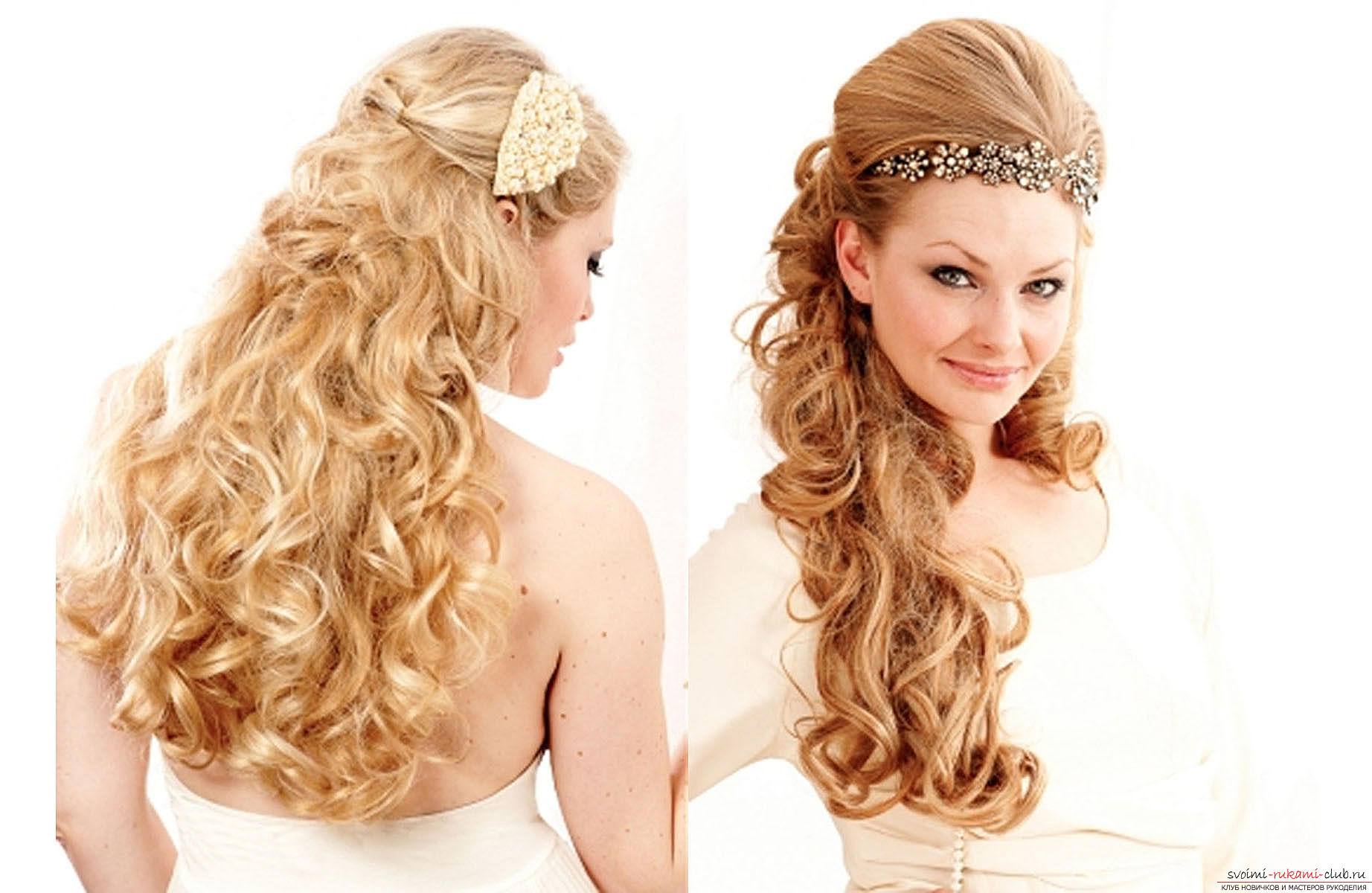 Photo gallery of wedding hairstyles for hair of different length. Photo №7