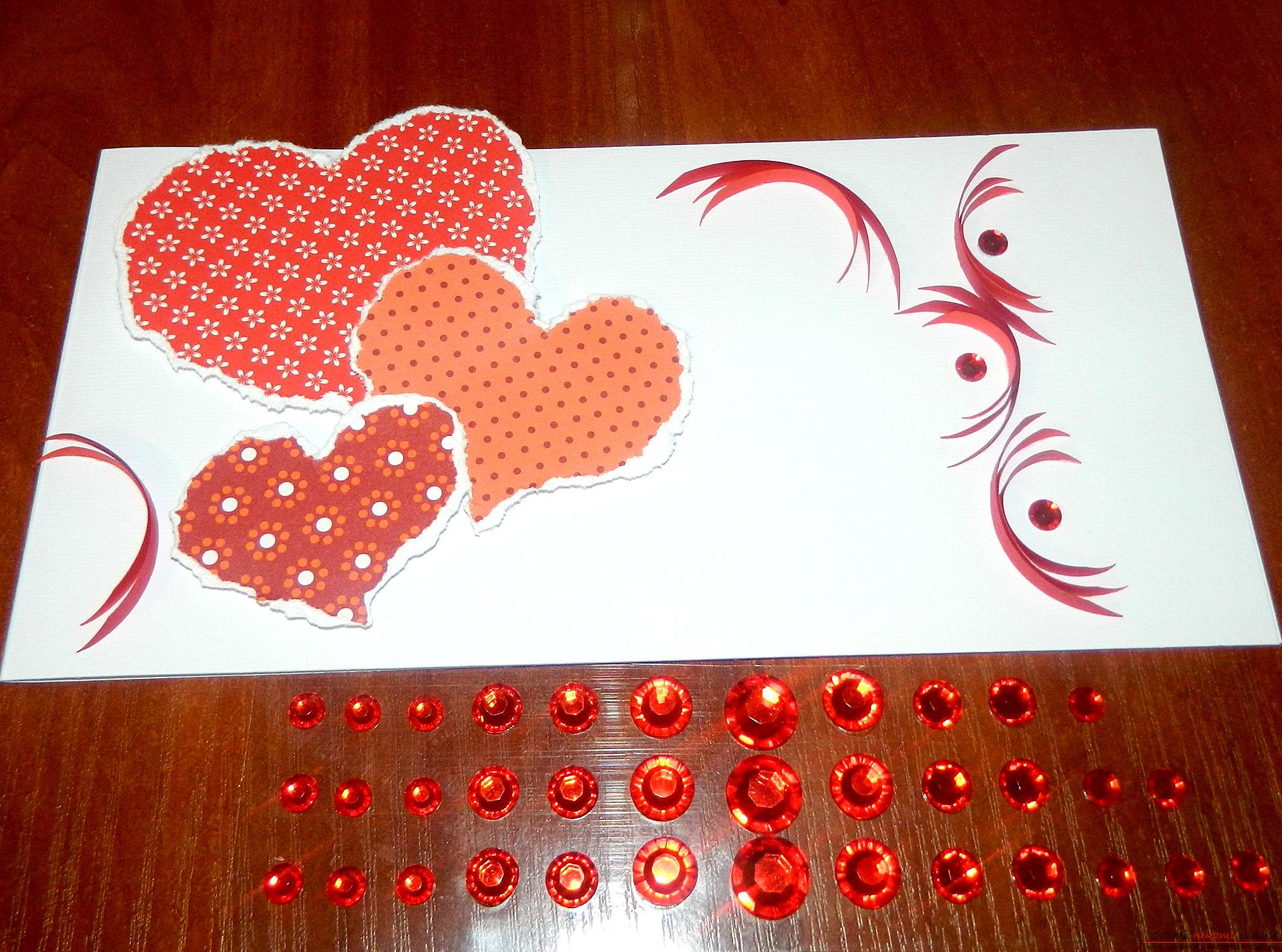 This master class will tell you how to make your own cards for Valentine's Day. Picture number 12