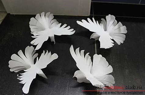 White doves made of paper. Photo №1