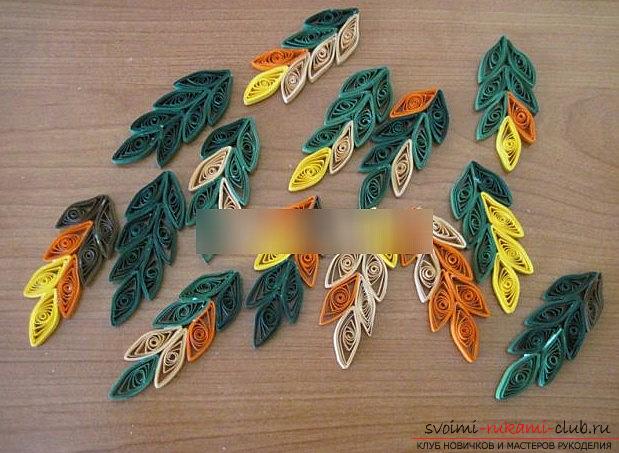 Panel of quilling rowan on the basis of new technology - a master class. Photo №4