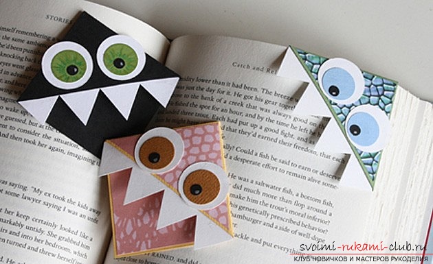 How to make a bookmark for a book with your own hands made of paper or fabric. An original and funny animal-bookmark will please any schoolboy. Photo №1