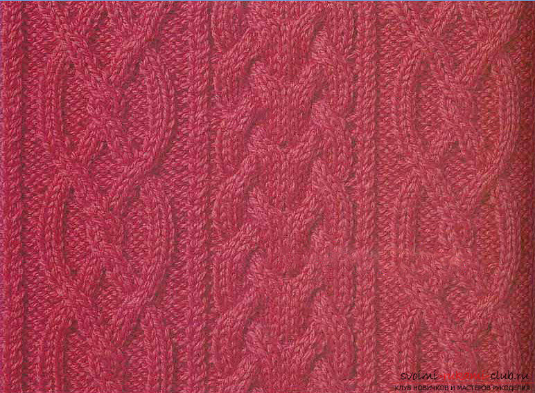 We knit the bag with the Aran pattern according to the scheme. Photo Number 9