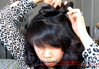 We make hairstyles with our own hands on graduation ball 2015. We learn new types of laying on the photo with a detailed description of how to do hairstyles with the correct sequence of actions .. Photo №4