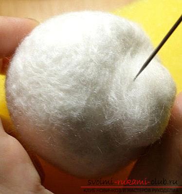 Felting panda out of wool for beginners, master class and photography. Photo # 2