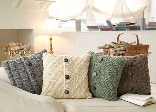 Cushion covers from old sweaters and sweaters