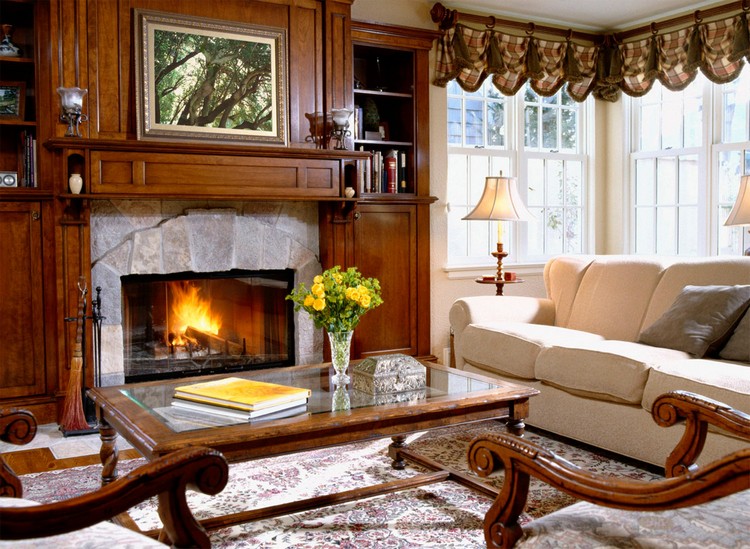 Living room in the English interior