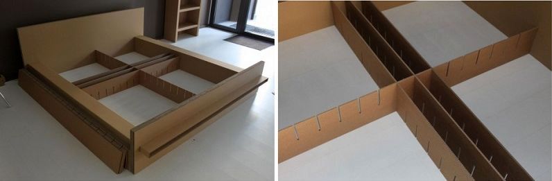 bed from cardboard slowslowdesign