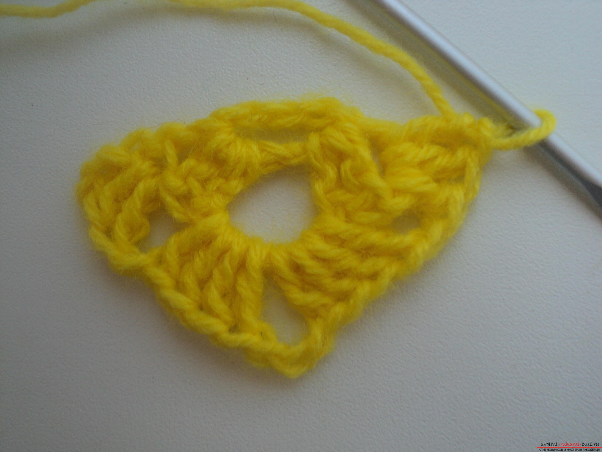 This detailed master class of crocheting for beginners will teach how to crochet the openwork kerchief. Photo # 7