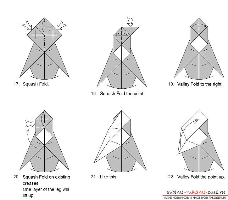 Схеми складання фігурок собак в техніці орігамі. фото №8