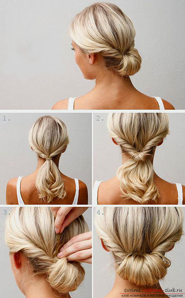 How to make beautiful hairstyles for medium length hair at home in a hurry. Photo №1