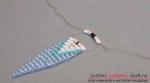 Several master classes on weaving earrings from beads, step-by-step photos and description .. Photo №18