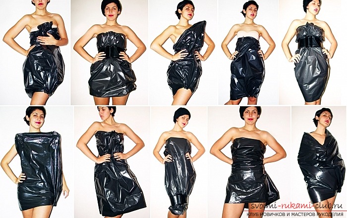 A dress from garbage bags. Photo №4