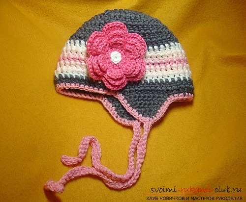 Bright baby cap, crocheted. Photo №5