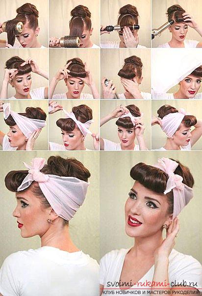 Tips and advice on creating a unique hairstyle in the style of pin-up, hotel description of the decoration of the bang .. Photo №3